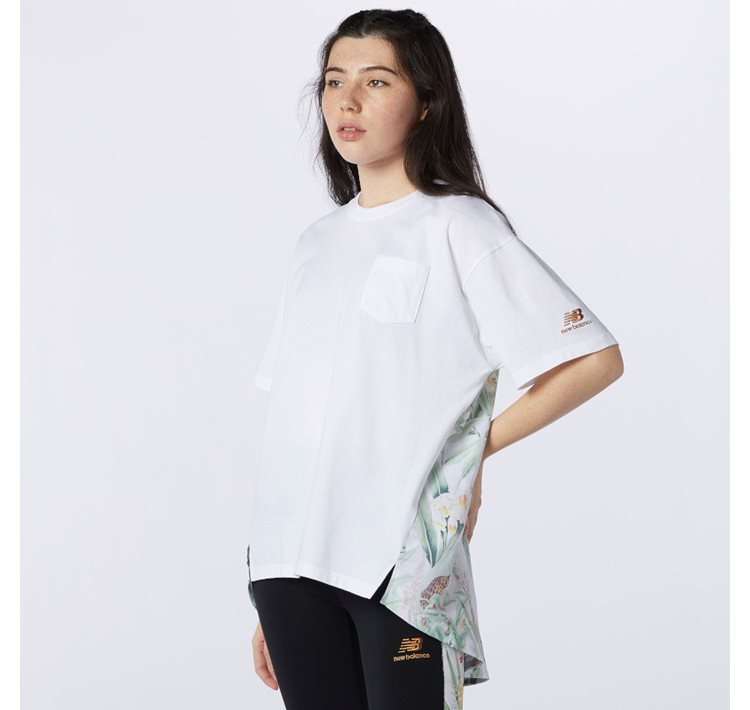 NB Athletics Botanical Knit Woven Mix Tee