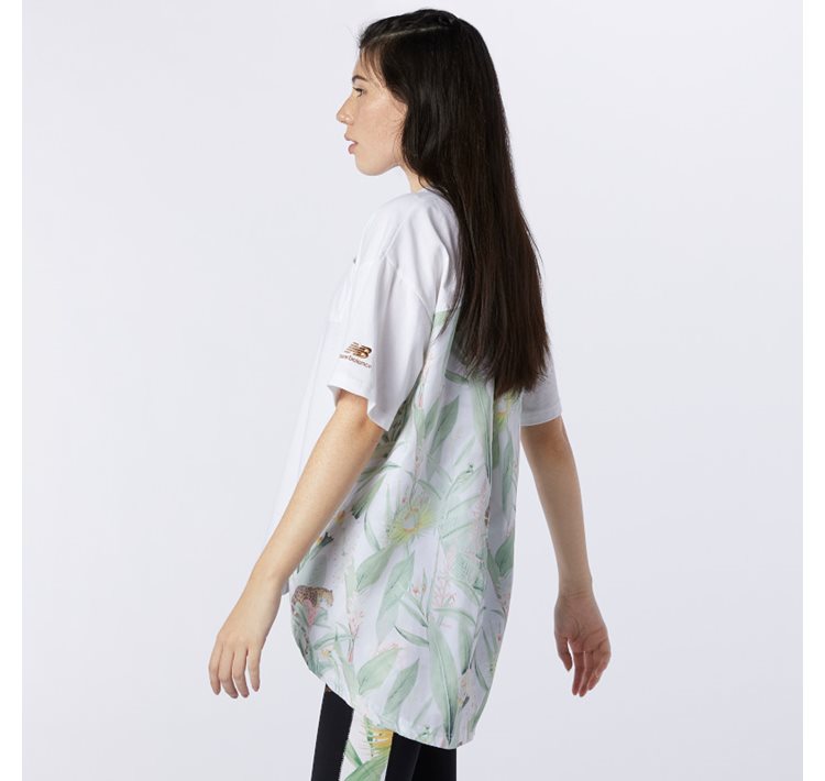 NB Athletics Botanical Knit Woven Mix Tee