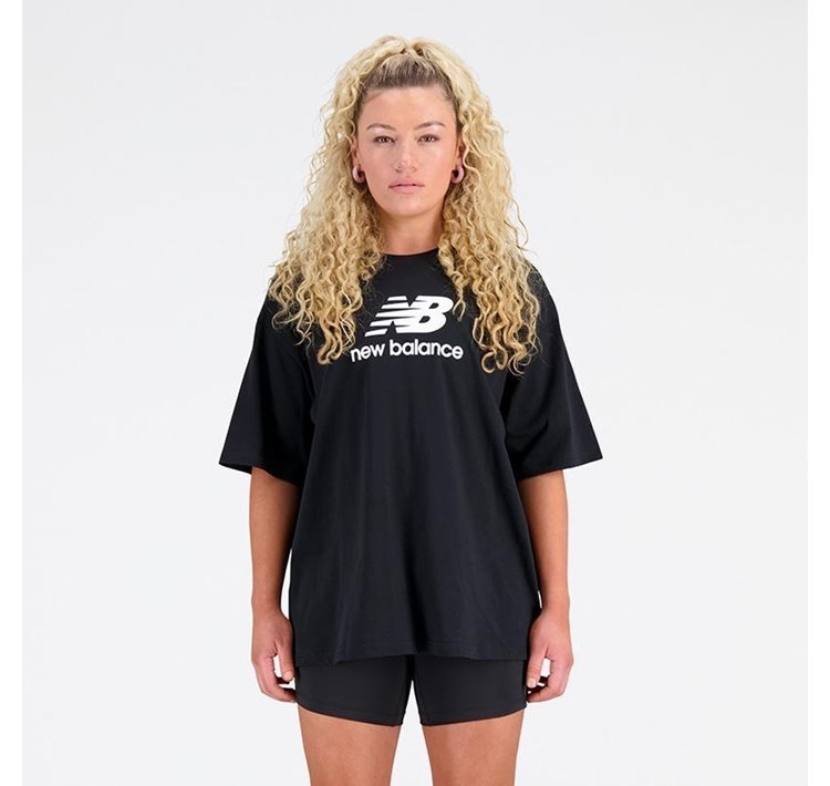 Essentials Stacked Logo Cotton Oversized T-shirt
