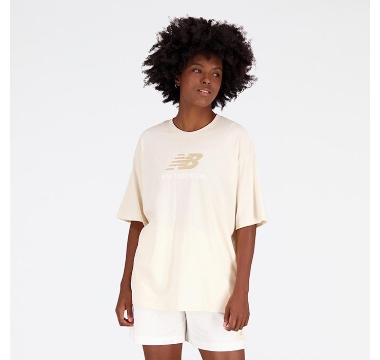 Essentials Stacked Logo Cotton Oversized T-shirt