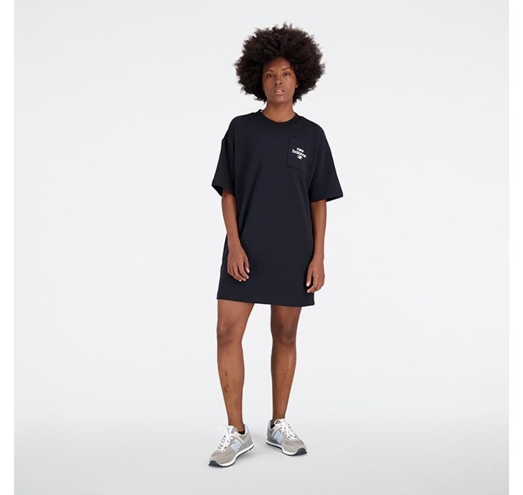 Essentials Stacked Logo French Terry Graphic Dress