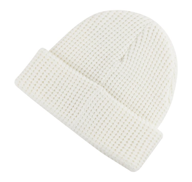 Waffle Knit Cuffed Beanie