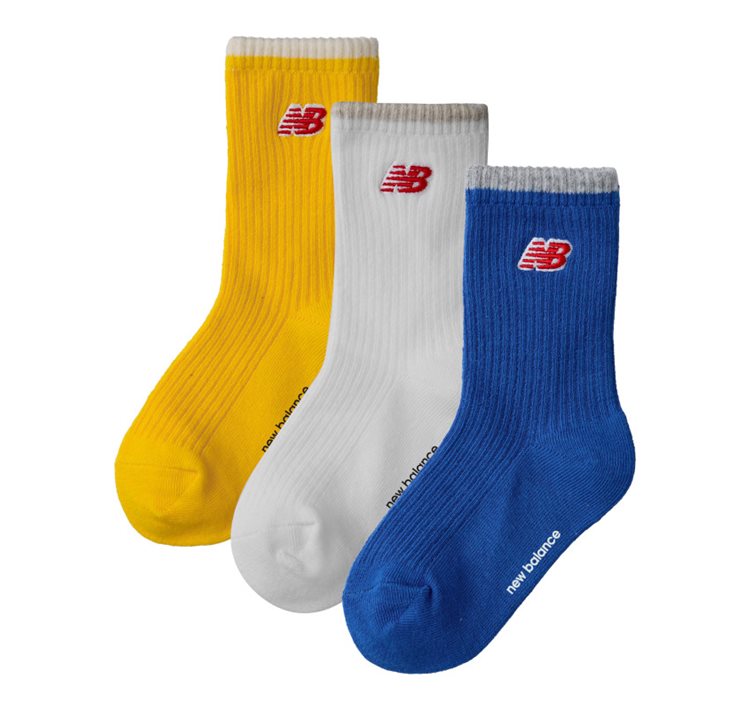 Kids Patch Logo Midcalf Socks 3 Pair