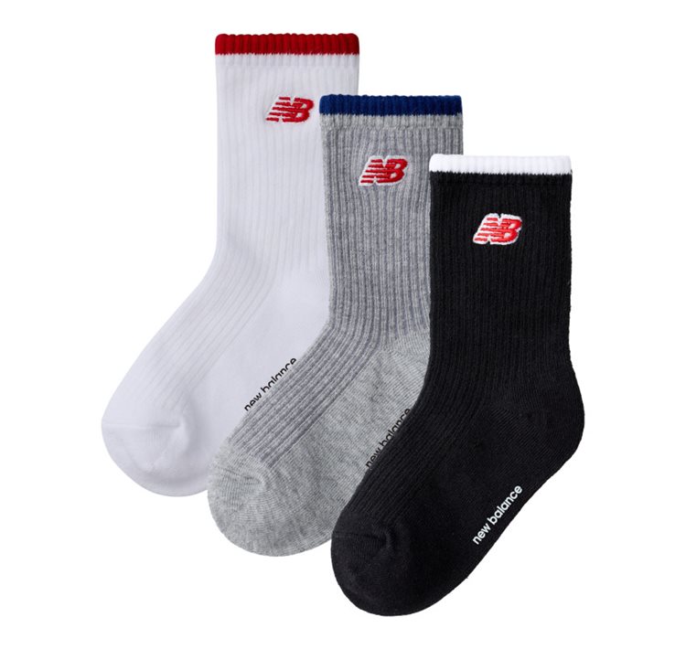 Kids Patch Logo Midcalf Socks 3 Pair