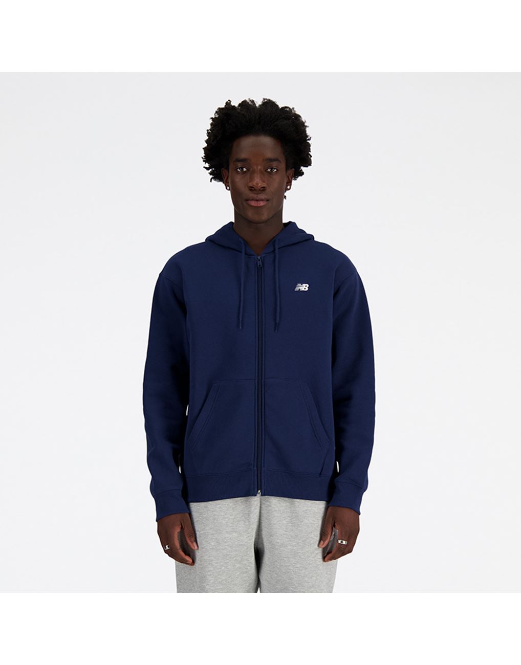 Stacked Logo French Terry Full Zip Hoodie New Balance
