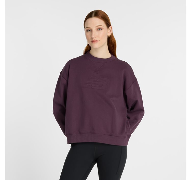 Embossed Logo French Terry Crew