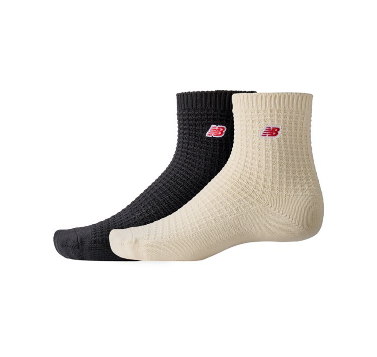Waffle Knit Ankle 2 Pair
