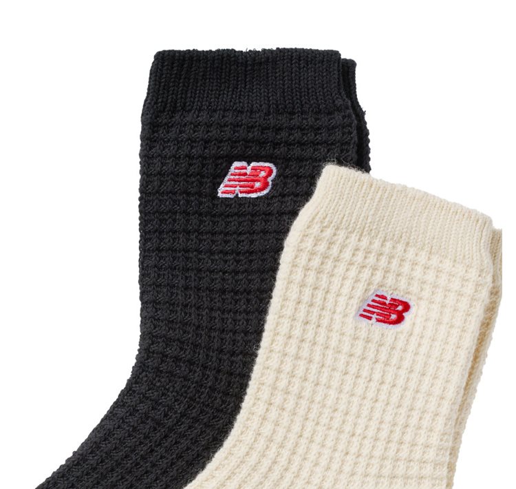 Waffle Knit Ankle 2 Pair