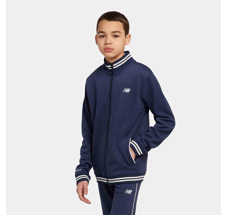 Double Knit Full Zip Funnel Top