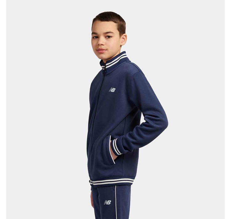 Double Knit Full Zip Funnel Top