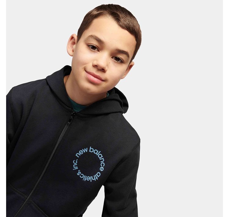 Circular Logo Zip Hoodie